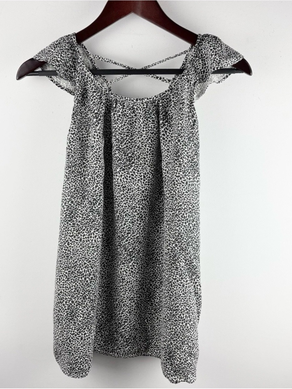 Billabong Girl's Animal Print Flutter Sleeve Sundress Summer Dress Medium 8 10
